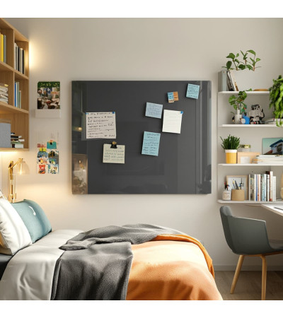 Graue anthrazitfarbene Glasmagnettafel für Kinder Smatab®