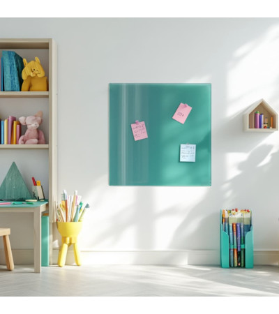 Emerald green glass magnetic board for children Smatab®.