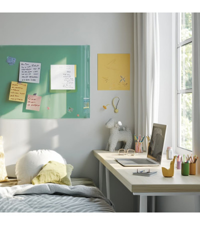 Green Verones glass magnetic board for children Smatab®.