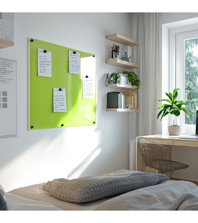 Pistachio green glass magnetic board for children Smatab®.