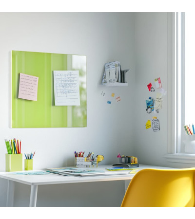 Pistachio green glass magnetic board for children Smatab®.