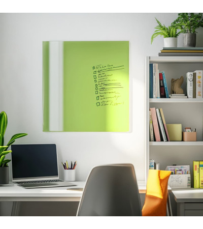 Pistachio green glass magnetic board for children Smatab®.