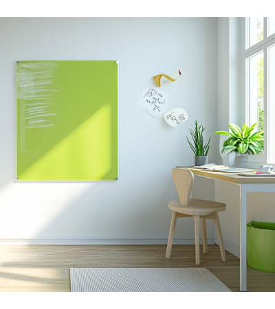 Pistachio green glass magnetic board for children Smatab®.