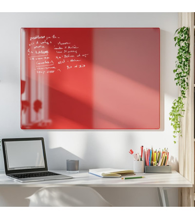 Red coral glass magnetic board for children Smatab®.