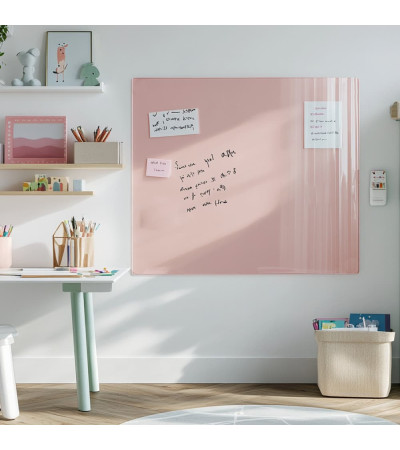 Smatab® Pink Body Glass Magnetic Whiteboard for Kids