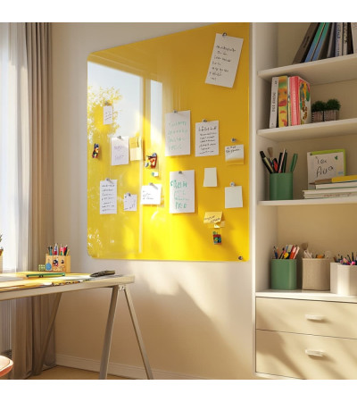 Yellow Neapolitan glass magnetic board for children Smatab®.