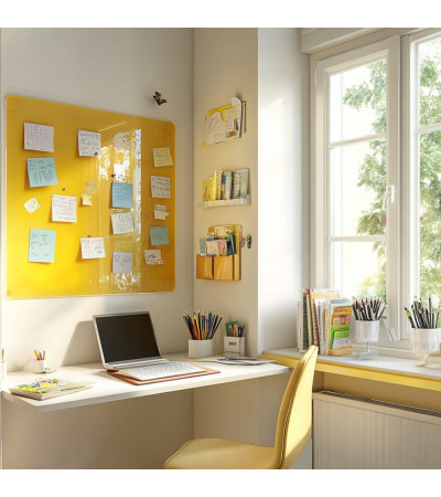 Yellow Neapolitan glass magnetic board for children Smatab®.