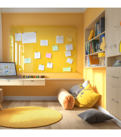 Yellow exotic glass magnetic board for children Smatab®.