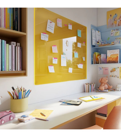 Yellow exotic glass magnetic board for children Smatab®.