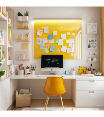 Yellow exotic glass magnetic board for children Smatab®.