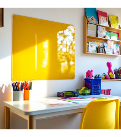 Gelbe exotische Glasmagnettafel für Kinder Smatab®