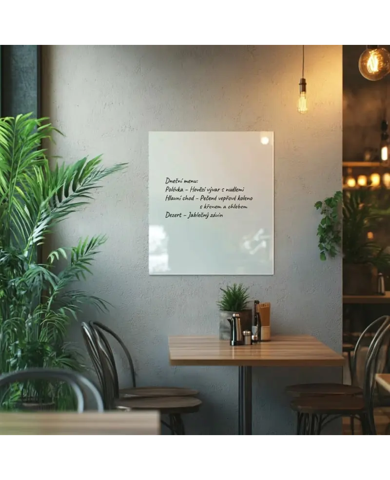 ⚪ Satynowa biała tablica SMATAB® do restauracji