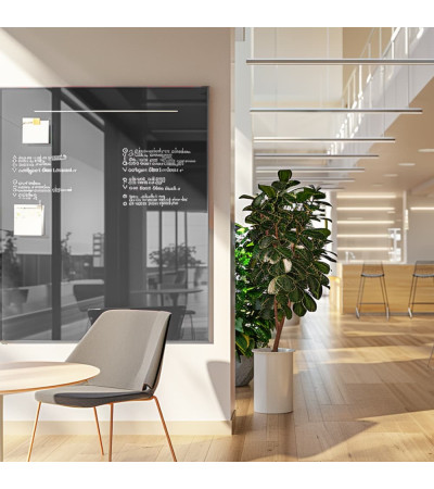 Smatab® antracitszürke mágneses kitűzőtábla üvegből