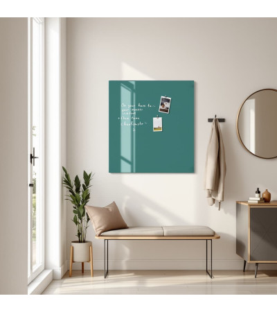 Smatab® Green Emerald Glass Magnetyczna tablica na pinezki