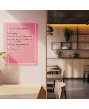🩷 Perłowa różowa tablica SMATAB® do restauracji