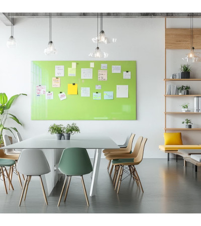 Smatab® green pistachio glass magnet bulletin board