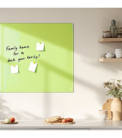 Smatab® green pistachio glass magnet bulletin board