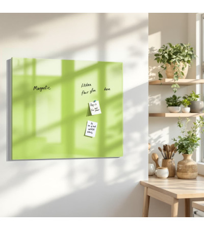 Smatab® grünes pistazienfarbenes Glas-Magnet-Bulletinboard