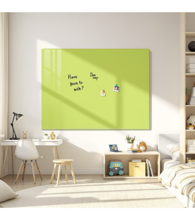 Smatab® green pistachio glass magnet bulletin board