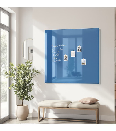 Magnetische Pinnwand aus blauem Coelina-Glas von Smatab®