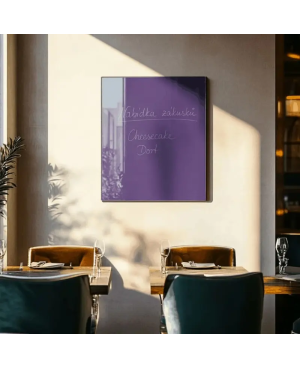 🟣 Kobaltowa fioletowa tablica SMATAB® do restauracji