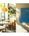 🔵 Niebieska coelinowa szklana tablica do restauracji | SMATAB®