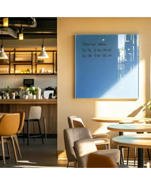 🔵 Niebieska coelinowa szklana tablica do restauracji | SMATAB®