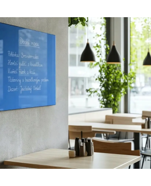 🔵 Niebieska coelinowa szklana tablica do restauracji | SMATAB®