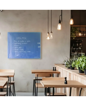 🔵 Niebieska coelinowa szklana tablica do restauracji | SMATAB®