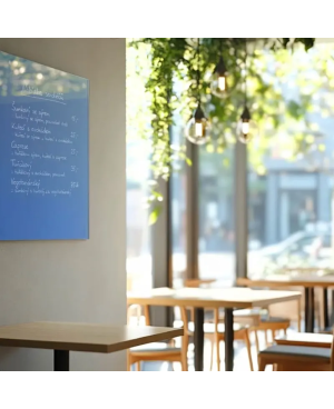 🔵 Niebieska coelinowa szklana tablica do restauracji | SMATAB®