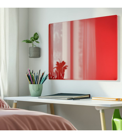 Smatab® Coral Red Glass Magnetic Pin Board