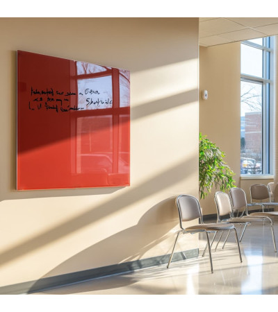 Smatab® Tablica magnetyczna w szkle Coral Red