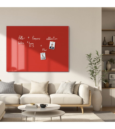 Smatab® Coral Red Glass Magnetic Pin Board