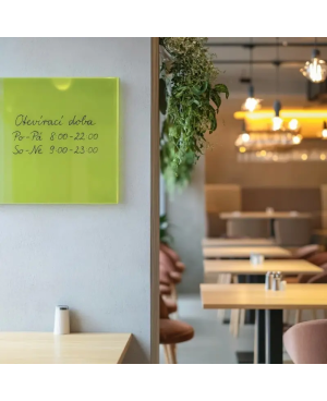 🟢 Pistazienfarbene Tafel SMATAB® für Restaurants und Hotels