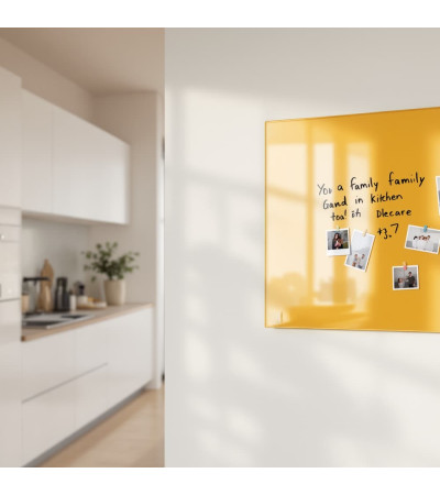 Smatab® Yellow Neapolitan Glass Magnet Board