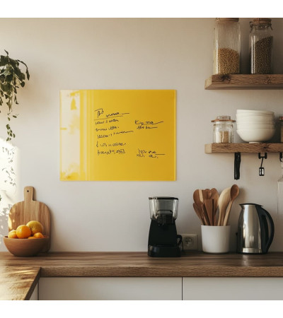 Yellow exotic Smatab® magnetic glass pin board