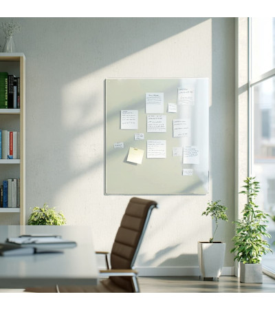 Magnetic pinboard Smatab® made of white satin glass