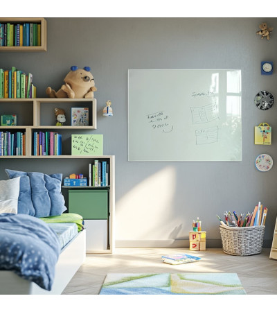 Magnetic pinboard Smatab® made of white satin glass