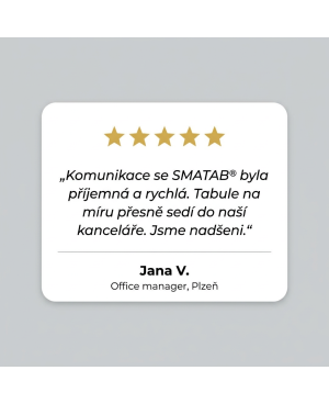 Fialová kobaltová skleněná magnetická tabule Smatab® pro neziskové organizace