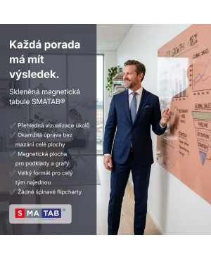 🌺 Glas-Magnettafel SMATAB® rosafarbene körperfarbene