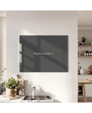 Šedá antracitová skleněná magnetická tabule nalepovací na zeď Smatab®