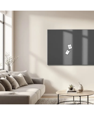 Šedá antracitová skleněná magnetická tabule nalepovací na zeď Smatab®
