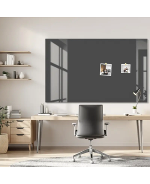 Šedá antracitová skleněná magnetická tabule nalepovací na zeď Smatab®