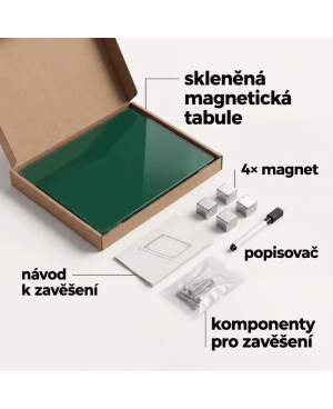 Červená korálová skleněná tabule SMATAB®