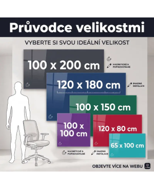 🔴 Szklana tablica czerwona koralowa | SMATAB®