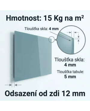 🤍 Biała satynowa szklana tablica SMATAB®