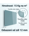 🤍 Weiße satinierte Glas-Tafel SMATAB®