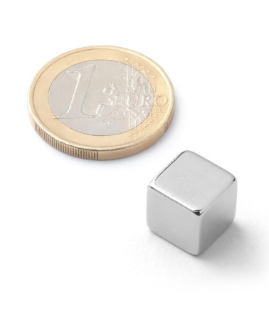 Magnetic cube large silver - 1pce