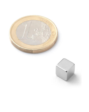 Magnetic cube small - silver - 1 piece