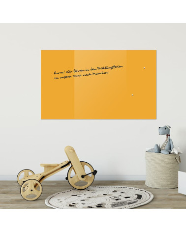 Yellow Neapolitan glass magnetic board for children Smatab®.